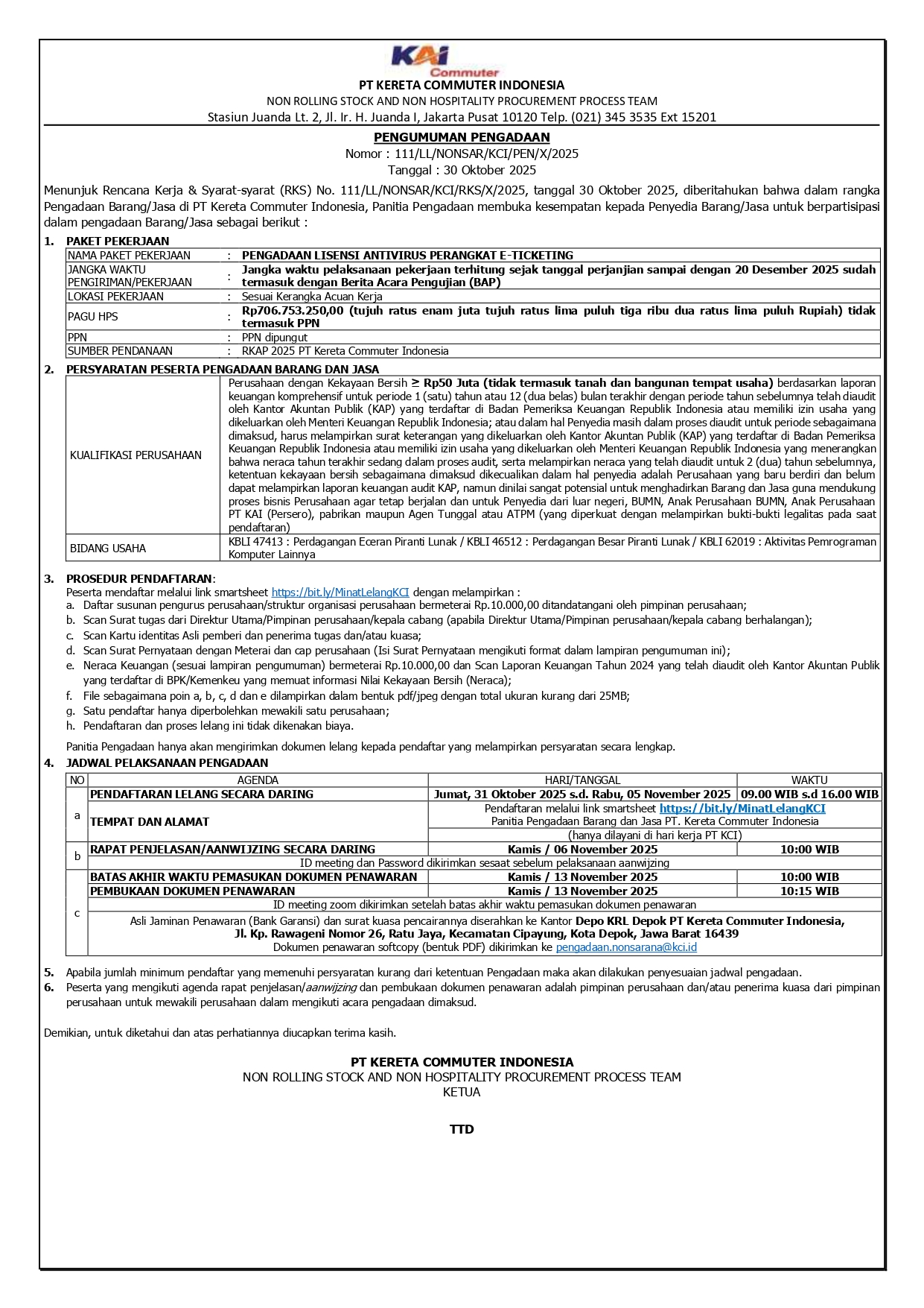 2 pengumuman 111 pengadaan lisensi antivirus perangkat perangkat e ticketing page 0001